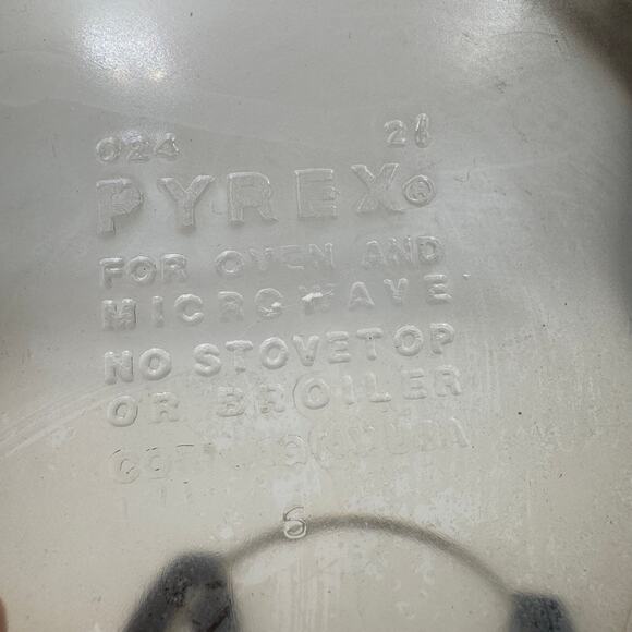 Vintage PYREX Fireside Amber Mixing Serving Bowl and Handled Cradle 024 2l - Picture 4 of 7